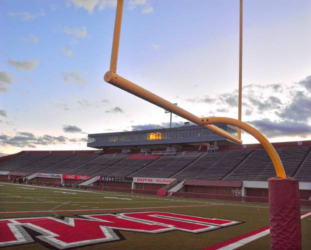 McGuirk Stadium, home of the UMass football team. McGuirk Stadium, home of the UMass football team.
