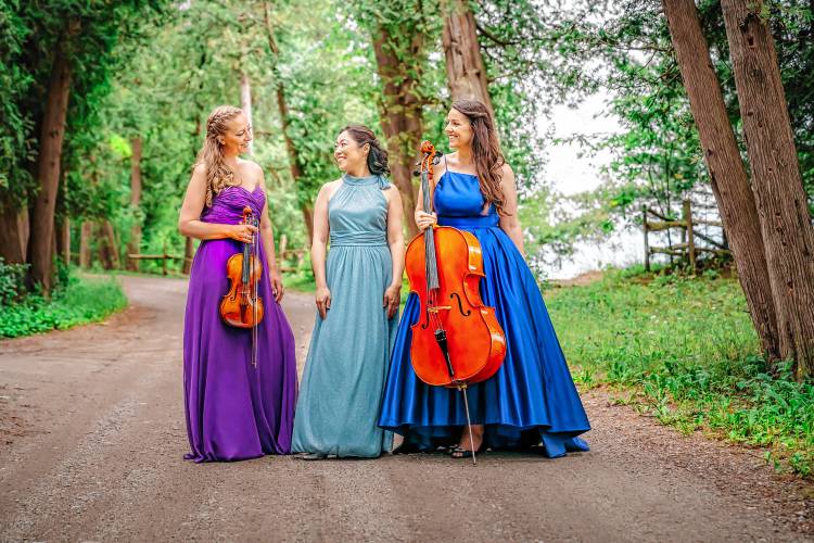 The Champlain Trio will close out the Brick Church Music Series’ 2023-2024 season with a performance Sunday, April 28, at 3 p.m. at the First Church of Deerfield, then a masterclass and panel discussion on April 29 for Deerfield Academy’s Chamber musicians. The Champlain Trio will close out the Brick Church Music Series’ 2023-2024 season with a performance Sunday, April 28, at 3 p.m. at the First Church of Deerfield, then a masterclass and panel discussion on April 29 for Deerfield Academy’s Chamber musicians.