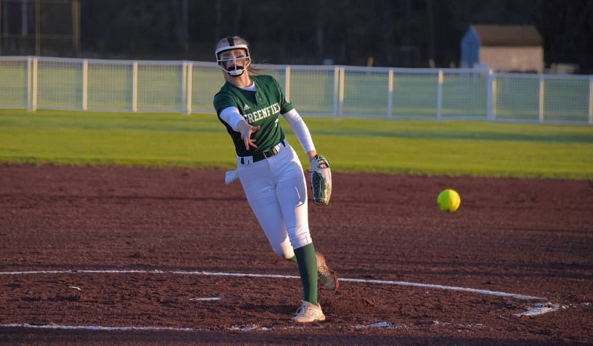 Greenfield’s MacKenzie Paulin pitches against Turners last week. Greenfield’s MacKenzie Paulin pitches against Turners last week.