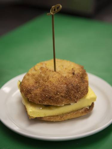 “An egg and cheese sandwich ordered in February or August is the same basic sandwich,” The Upper Bend Cafe owner Billy McKerchie says. “But where we have fun with seasonality is switching the add-ons. Like for now, you can add fresh asparagus from Warner Farm in Sunderland.”