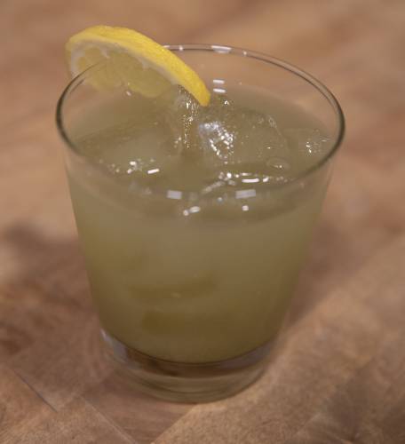 Cucumber lemonade from The Upper Bend Cafe in Turners Falls.