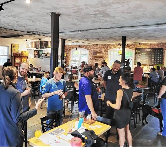 A Franklin County Young Professionals networking event held at Pioneer Valley Brewery in Turners Falls. The organization is looking to rebrand with a new name that will more accurately describe the group’s purpose in 2024. A Franklin County Young Professionals networking event held at Pioneer Valley Brewery in Turners Falls. The organization is looking to rebrand with a new name that will more accurately describe the group’s purpose in 2024.