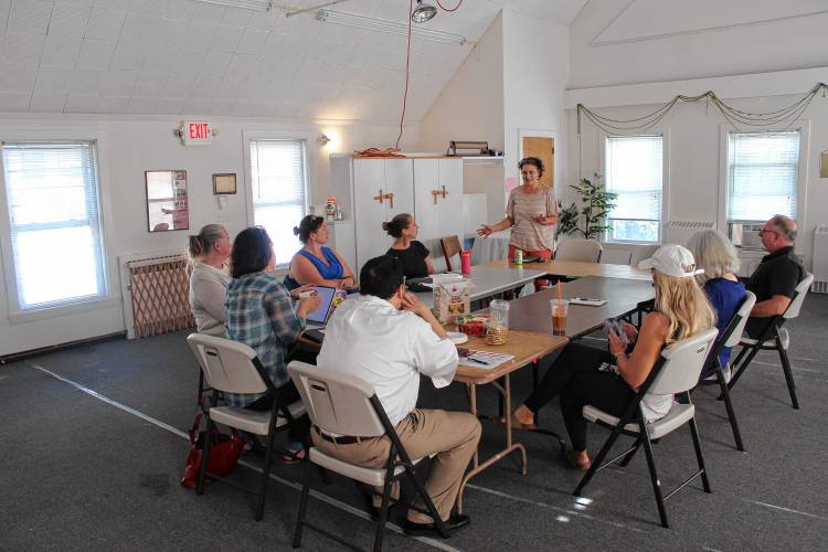 The Greenfield Business Association meets with business owners to discuss economic development in the area of Deerfield and Mill streets on Monday. The Greenfield Business Association meets with business owners to discuss economic development in the area of Deerfield and Mill streets on Monday.