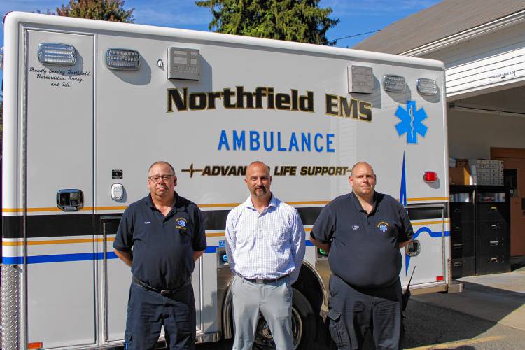 From left, Northfield EMS Capt. Todd Czernich, Chief Matt Wolkenbreit and paramedic Joseph Reed. From left, Northfield EMS Capt. Todd Czernich, Chief Matt Wolkenbreit and paramedic Joseph Reed.