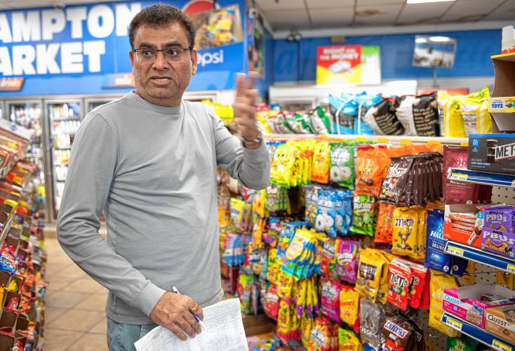 Tobacco and nicotine products would eventually become banned in Massachusetts, under a regulatory trajectory that a trio of lawmakers hope will become law next session. Northampton has also considered such a measure this fall, which led Dipan Patel, the owner of the Northampton Market, to express his frustration with banning nicotine products but not other products such as cannabis. Tobacco and nicotine products would eventually become banned in Massachusetts, under a regulatory trajectory that a trio of lawmakers hope will become law next session. Northampton has also considered such a measure this fall, which led Dipan Patel, the owner of the Northampton Market, to express his frustration with banning nicotine products but not other products such as cannabis.