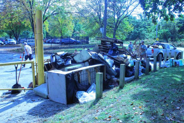 Debris collected near the Green River Swimming and Recreation Area in Greenfield during the 28th annual Source to Sea Cleanup on Saturday.
