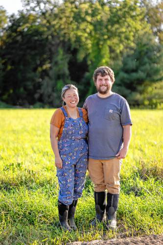Kat Chang and Peter Laznicka operate Reed Farm in Sunderland, a small-scale poultry farm and processor. They have to take strict biosecurity measures to ensure their 10,000 chickens don’t get sick.