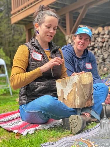 Noëlle Janka offers herbal programs and workshops for children and their caregivers. She's shown here with Chesterfield resident Holland Gage.