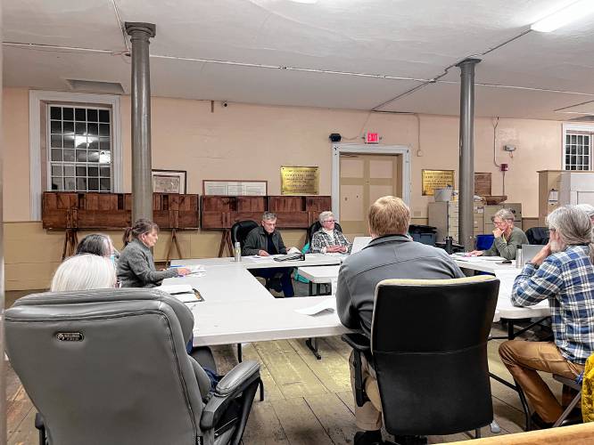 Ashfield Planning Board and Zoning Board of Appeals members discuss accessory dwelling units (ADUs) on Thursday.