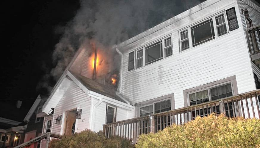 No injuries resulted from a fire on Winter Street in Orange that was caused by the ignition of combustible materials near a pellet stove’s flue pipe early Sunday morning.