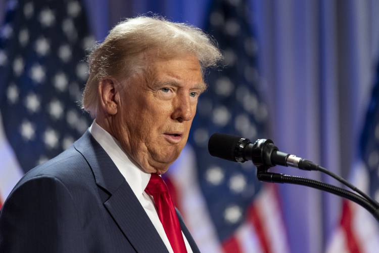 President-elect Donald Trump speaks at meeting of the House GOP conference.