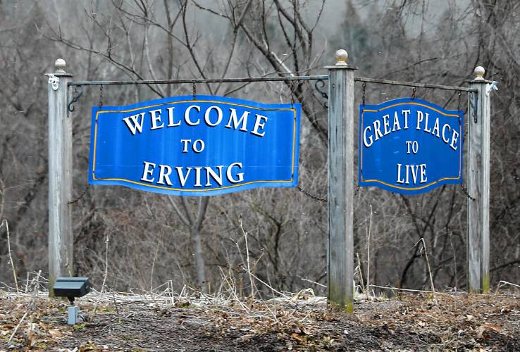 Welcome signs along Route 2 in Erving. Welcome signs along Route 2 in Erving.